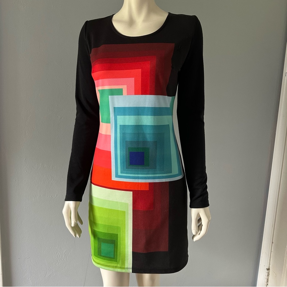 NWT Desigual Multicolor Long Sleeve Dress size Small